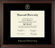 Lipscomb University Gold Embossed Diploma Frame in Studio