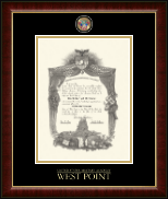 United States Military Academy Masterpiece Medallion Diploma Frame in Murano