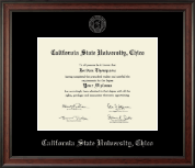 California State University Chico Silver Embossed Diploma Frame in Studio