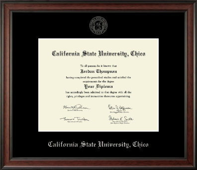 California State University Chico diploma frame - Silver Embossed Diploma Frame in Studio