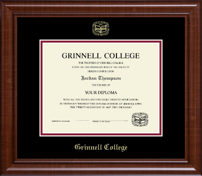 Grinnell College diploma frame - Gold Embossed Diploma Frame in Prescott