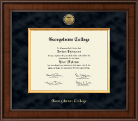 Georgetown College Presidential Gold Engraved Diploma Frame in Madison