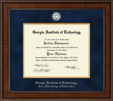 Georgia Institute of Technology diploma frame - Presidential Masterpiece Diploma Frame in Madison