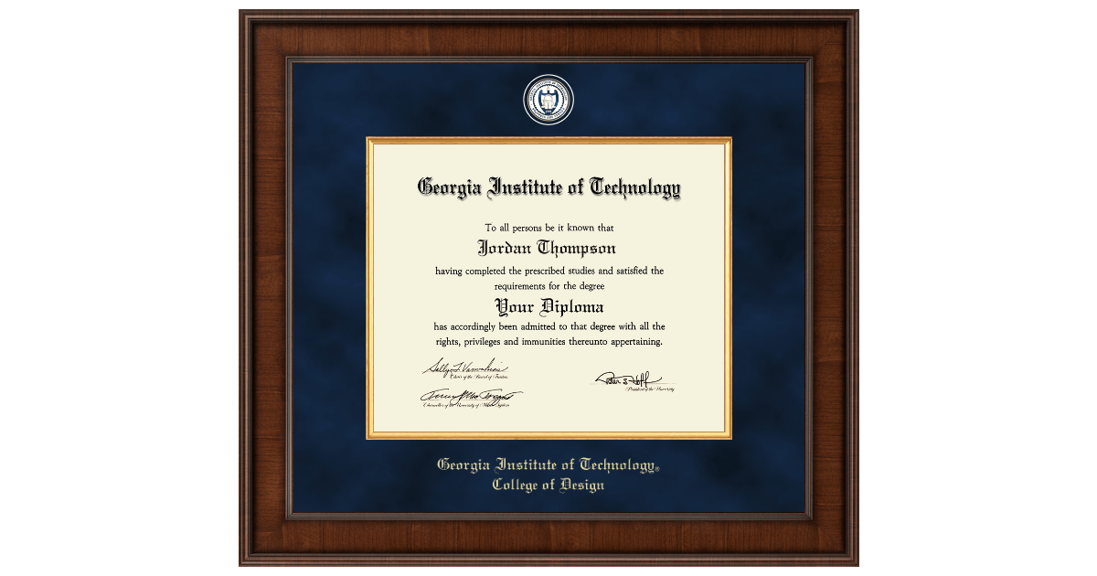 GATech College of Design Diploma Frames Church Hill Classics