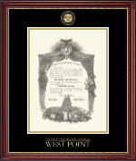 United States Military Academy Masterpiece Medallion Diploma Frame in Kensington Gold