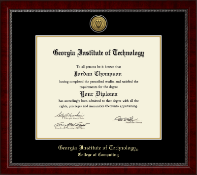 Georgia Institute of Technology diploma frame - Gold Engraved Medallion Diploma Frame in Sutton
