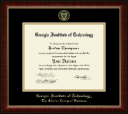 Georgia Institute of Technology Gold Embossed Diploma Frame in Murano