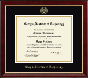 Georgia Institute of Technology diploma frame - Personalized Gold Embossed Diploma Frame in Murano