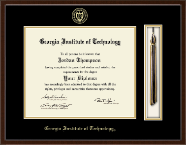 Georgia Institute of Technology diploma frame - Tassel & Cord Diploma Frame in Delta