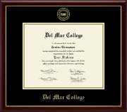 Del Mar College Gold Embossed Diploma Frame in Galleria