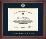 United States Air Force Masterpiece Medallion Certificate Frame in Kensington Gold