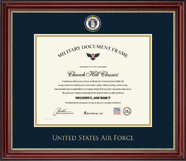United States Air Force certificate frame - Masterpiece Medallion Certificate Frame in Kensington Gold