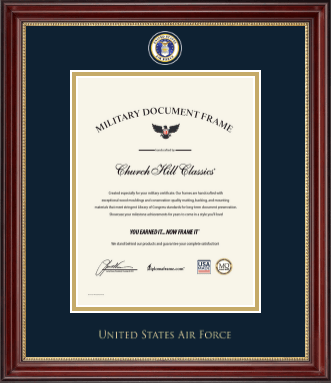 United States Air Force certificate frame - Masterpiece Medallion Certificate Frame in Kensington Gold