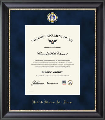 United States Air Force certificate frame - Regal Edition Certificate Frame in Noir