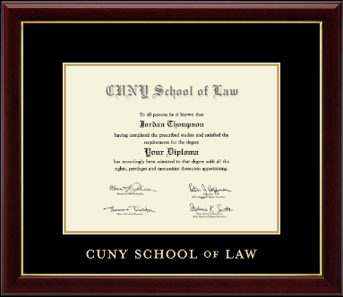 CUNY School of Law diploma frame - Gold Embossed Diploma Frame in Gallery