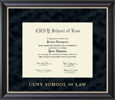 CUNY School of Law diploma frame - Gold Embossed Diploma Frame in Noir