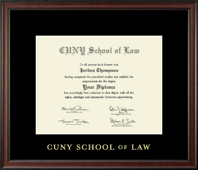 CUNY School of Law diploma frame - Gold Embossed Diploma Frame in Studio