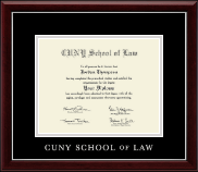 CUNY School of Law Silver Embossed Diploma Frame in Gallery Silver