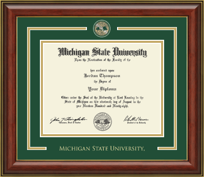 Michigan State University diploma frame - Showcase Diploma Frame in Brighton