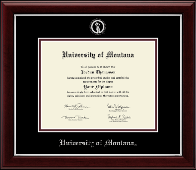University of Montana Missoula diploma frame - Silver Embossed Diploma Frame in Gallery Silver