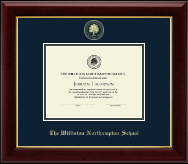 The Williston Northampton School Gold Embossed Diploma Frame in Gallery