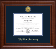 Phillips Academy Andover diploma frame - Gold Engraved Medallion Diploma Frame in Prescott