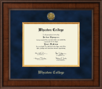 Wheaton College in Illinois Presidential Gold Engraved Diploma Frame in Madison