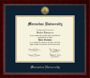 Moravian University diploma frame - Gold Engraved Medallion Diploma Frame in Sutton