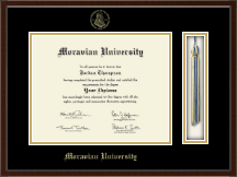 Moravian University diploma frame - Tassel Edition Diploma Frame in Delta
