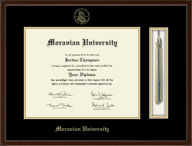 Moravian University diploma frame - Tassel & Cord Diploma Frame in Delta