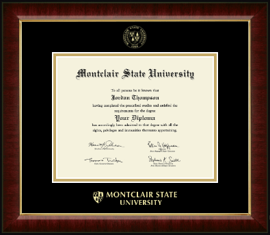 Montclair State University diploma frame - Gold Embossed Diploma Frame in Murano