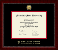 Montclair State University Gold Engraved Medallion Diploma Frame in Sutton