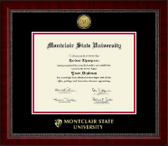 Montclair State University Gold Engraved Medallion Diploma Frame in Sutton