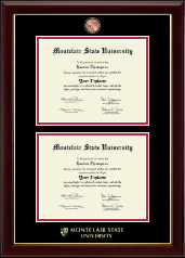 Montclair State University diploma frame - Masterpiece Medallion Double Diploma Frame in Gallery