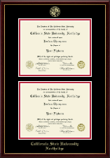 California State University Northridge Double Diploma Frame in Galleria
