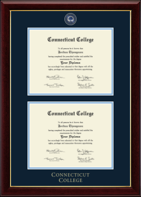 Connecticut College diploma frame - Masterpiece Medallion Double Diploma Frame in Gallery