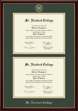 St. Norbert College diploma frame - Double Diploma Frame in Galleria