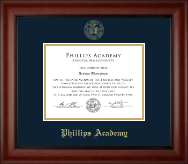 Phillips Academy Andover Gold Embossed Diploma Frame in Cambridge