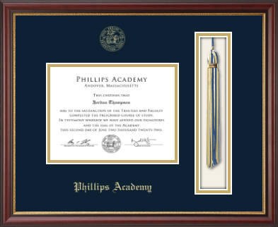 Phillips Academy Andover diploma frame - Tassel & Cord Diploma Frame in Newport