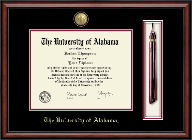 The University of Alabama Tuscaloosa diploma frame - Masterpiece Medallion Tassel Edition Diploma Frame in Southport