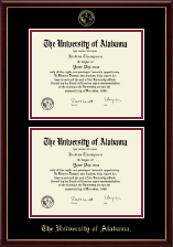 The University of Alabama Tuscaloosa Double Diploma Frame in Galleria