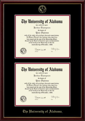The University of Alabama Tuscaloosa diploma frame - Double Diploma Frame in Galleria