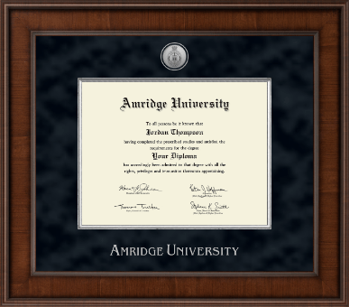Amridge University diploma frame - Presidential Silver Engraved Diploma Frame in Madison