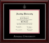 Amridge University Silver Embossed Diploma Frame in Gallery Silver