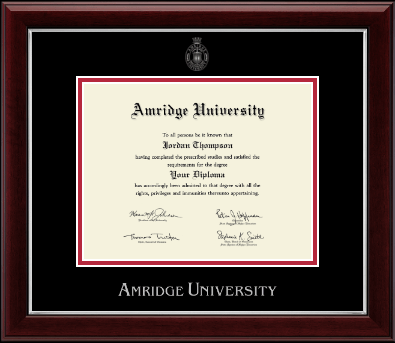 Amridge University diploma frame - Silver Embossed Diploma Frame in Gallery Silver