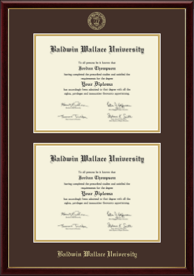 Baldwin Wallace University diploma frame - Double Diploma Frame in Galleria