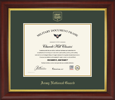 Army National Guard certificate frame - Army National Guard Gold Embossed Certificate Frame in Redding