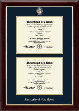University of New Haven diploma frame - Masterpiece Medallion Double Diploma Frame in Gallery