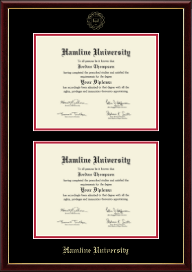 Hamline University diploma frame - Double Diploma Frame in Galleria