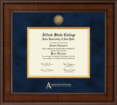 Alfred State College diploma frame - Presidential Gold Engraved Diploma Frame in Madison
